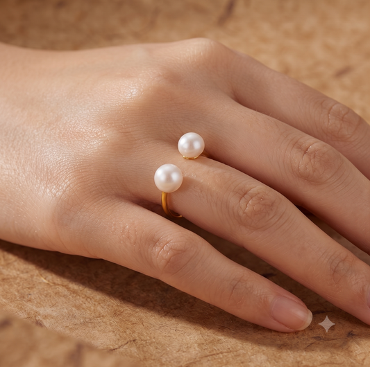 Twin Pearl Ring
